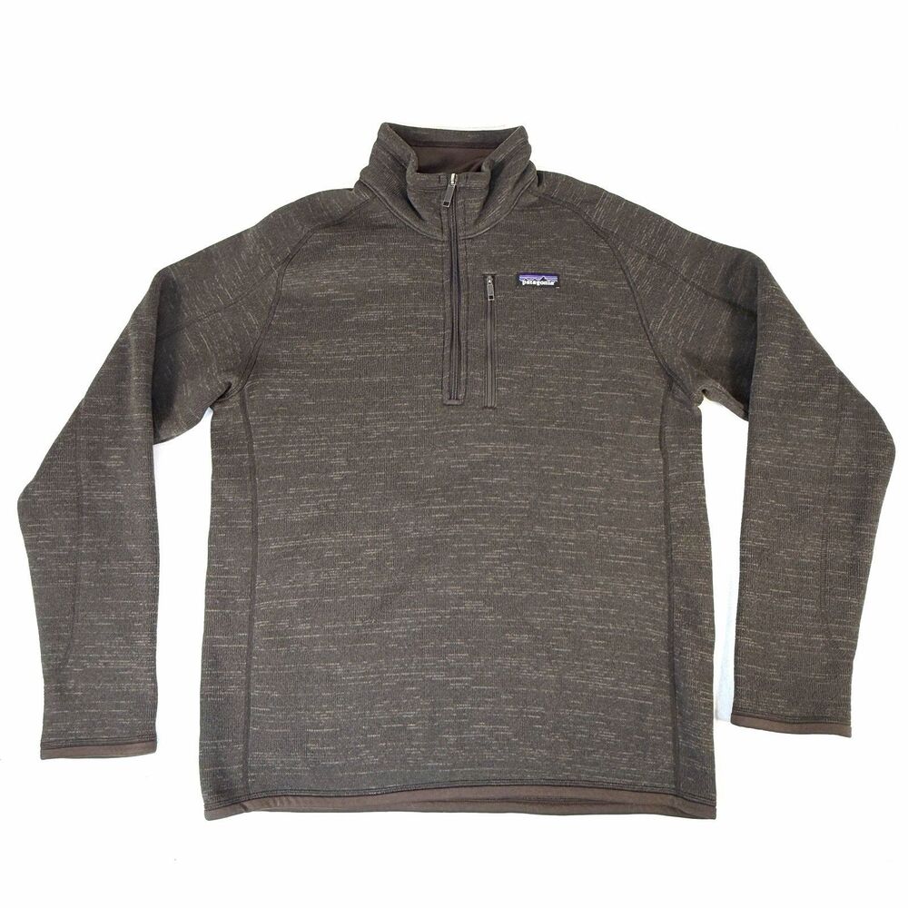 Patagonia Men's Brown Fleece Jacket Better Sweater 1/4 Zip, Size Medium